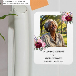 Íman Foto Floral Memorial Elegante