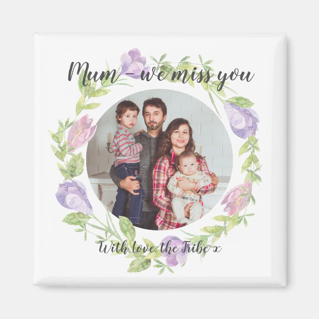Íman Foto Floral Personalizada (Frente)