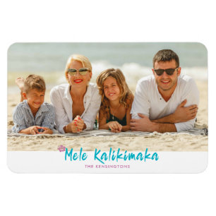 Íman Foto havaiana tropical do Natal de Mele Kalikimaka