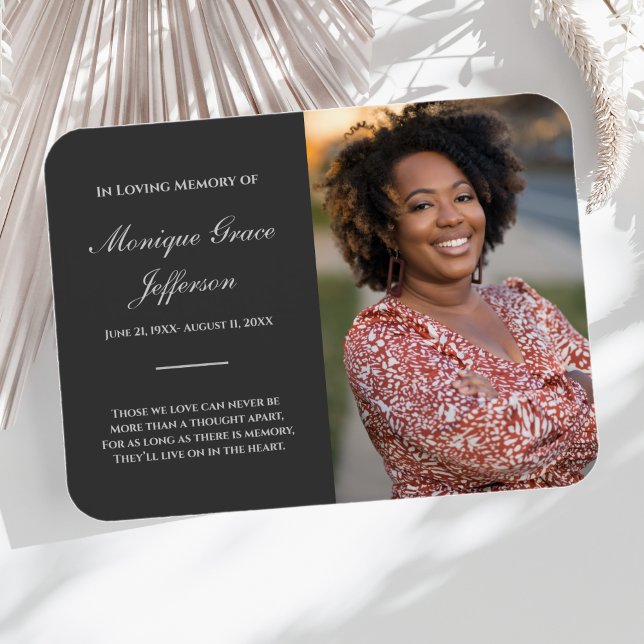 Íman Foto Memorial Magnet Cinza Funerária (Photo Memorial Magnet)