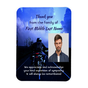 Íman Foto Memorial Obrigado Motorcycle Biker