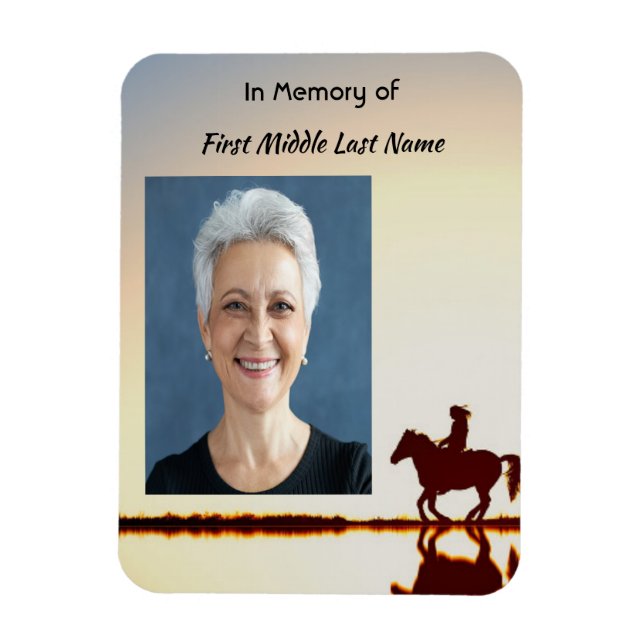 Íman Foto Memorial Orador Cavalo Andando (Vertical)