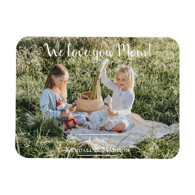 Íman Foto moderna Amo-te Mãe Magnet (Horizontal)