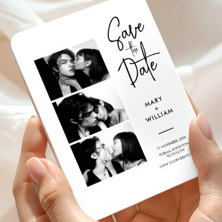 Íman Foto Moderna Elegante Booth Casamento Salve A Data