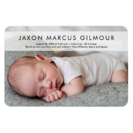 Íman Foto moderna Nome do bebê Stat Newborn Frigidge