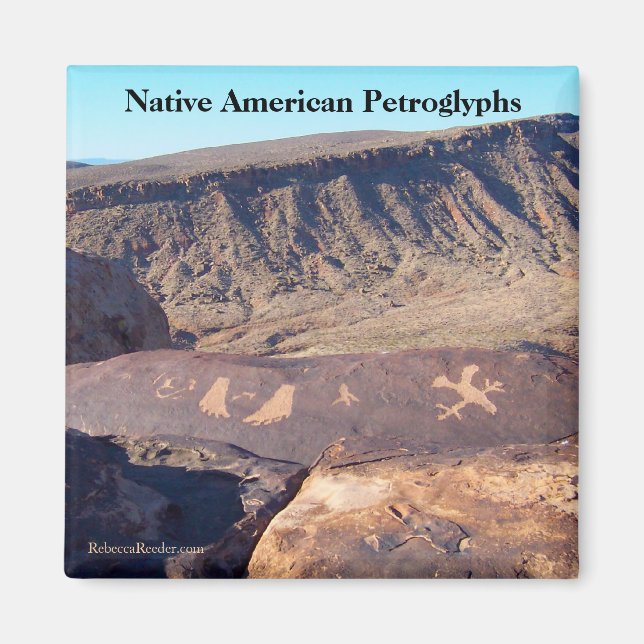 Íman Foto nativa americana Petroglicphs (Frente)