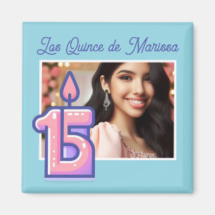 Íman Foto personalizada 15 Birthday Girl Quinceañera