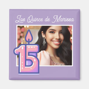 Íman Foto personalizada 15 Birthday Girl Quinceañera