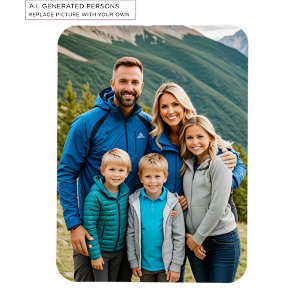 Íman Foto Personalizada 1 Família Flexível Foto