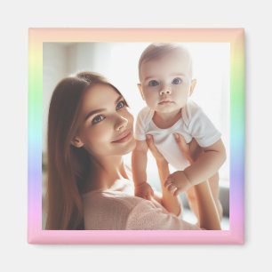 Íman Foto personalizada Arco-Íris Colorido Elegante Div
