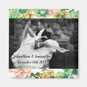Íman Foto personalizada Bohemian Cactus Succulen