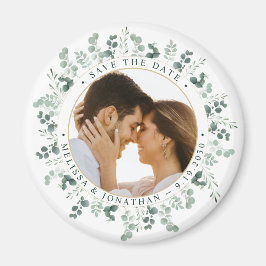 Íman Foto Personalizada Casamento Eucalyptus Salvar A D