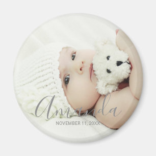 Íman Foto Personalizada com Nome e Texto Personalizados