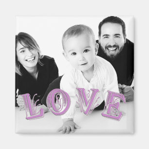 Íman Foto personalizada com sobreposição de inscrição d