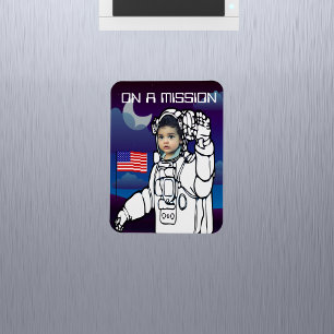 Íman Foto personalizada da astronomia espacial astronau