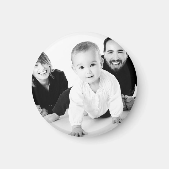 Íman Foto personalizada da família (Frente)