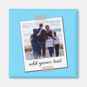 Íman Foto personalizada da família e texto personaliza