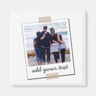 Íman Foto personalizada da família e texto personaliza