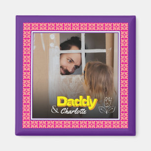 Íman Foto Personalizada da Família - Imagem Filha-Filho