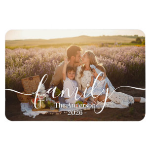 Íman Foto Personalizada da Família – Sobrenome Personal