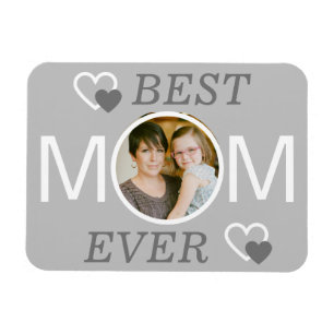 Íman Foto personalizada da melhor Cinza mãe