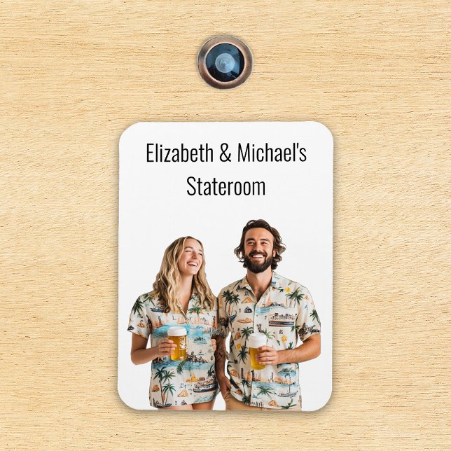 Íman Foto personalizada da porta do cruzeiro (Criador carregado)