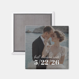 Íman Foto personalizada & Data (Presente de Aniversário
