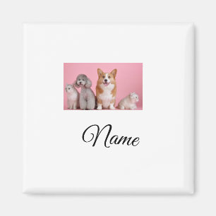 Íman Foto personalizada de animal colorido simples adic
