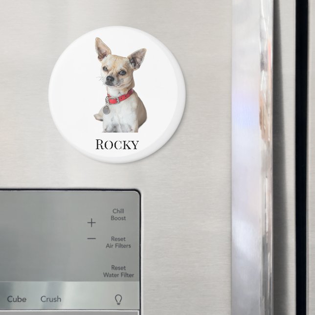 Íman Foto Personalizada de Cachorro | Nome de Pet Perso (In Situ (Fridge))
