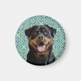 Íman Foto Personalizada de Cachorro Pet com Padrão de M
