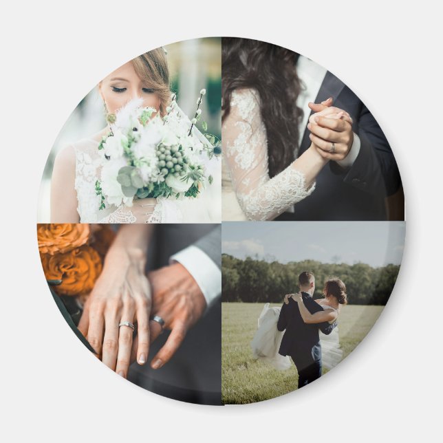 Íman Foto personalizada de casamento  (Frente)