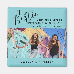 Íman Foto Personalizada de Cotação de Bestie Moderna 