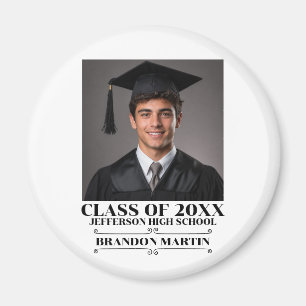 Íman Foto Personalizada de Formatura Graduado de 2026 O