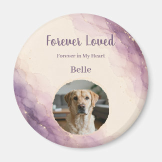 Íman Foto Personalizada de Memorial de Pet com Aquarela