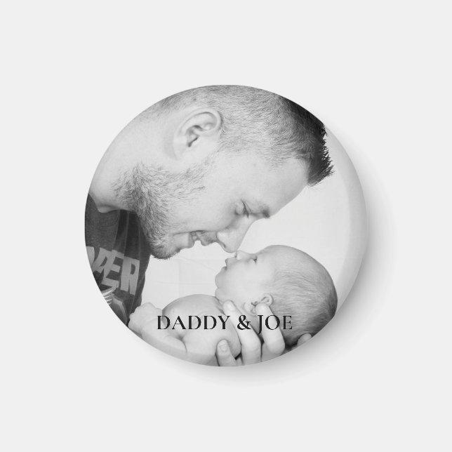 Íman Foto personalizada de pai e filho (Frente)