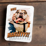Íman Foto personalizada de Pet personalizada do Modern<br><div class="desc">Este design simples e clássico é composto por tipografia serif e adiciona uma foto personalizada do seu animal de estimação.</div>
