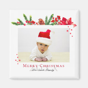 Íman Foto personalizada de quadro de natal adorável