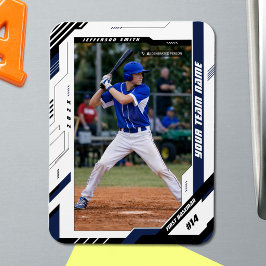 Íman Foto Personalizada Dinâmica Azul de Jogador de Bei