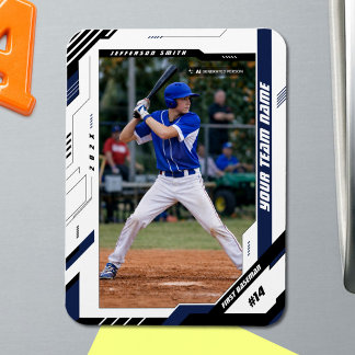 Íman Foto Personalizada Dinâmica Azul de Jogador de Bei