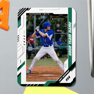 Íman Foto Personalizada Dinâmica Verde de Jogador de Be