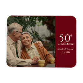 Íman Foto personalizada do aniversário casamento Branca