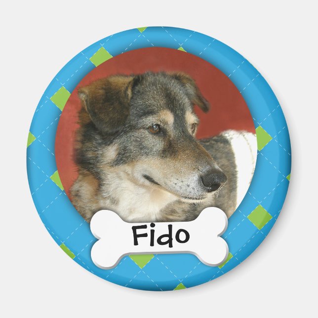 Íman Foto personalizada do cão Argyle (Frente)
