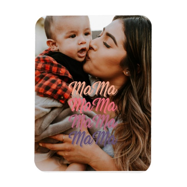 Íman Foto personalizada do Dia de as mães mama (Vertical)