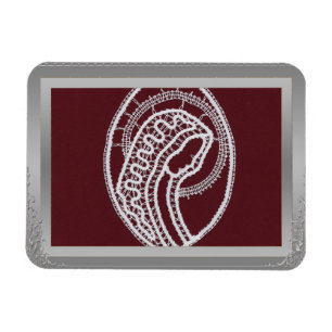 Íman Foto personalizada do quadro de borda prateada S.