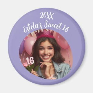 Íman Foto personalizada, doce 16º Aniversário, Keepsasa