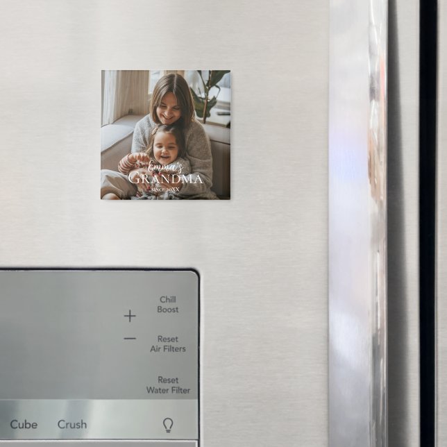 Íman Foto Personalizada e Ímã de Avó Desde - Texto Pers (In Situ (Fridge))