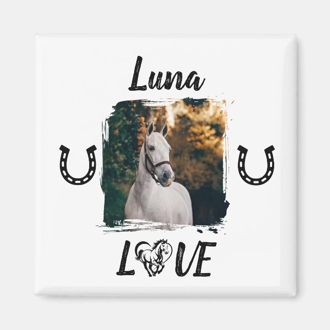 Íman Foto personalizada equestre (Frente)
