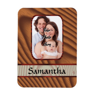Íman Foto personalizada Faux Wooden