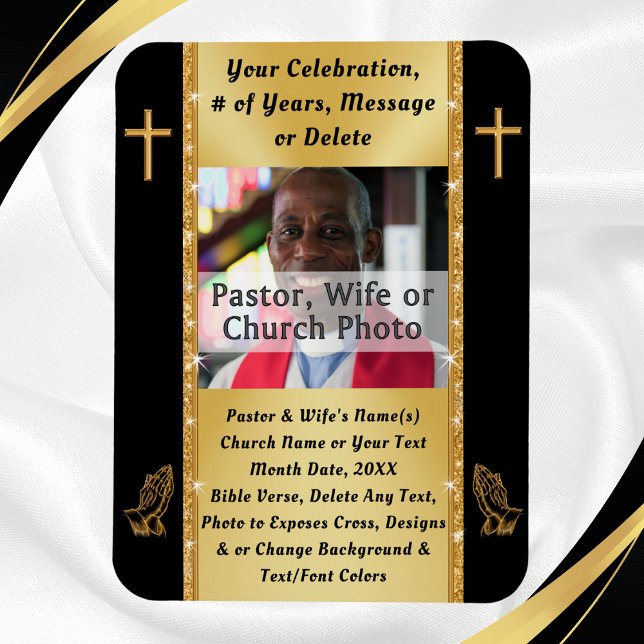 Íman Foto personalizada, favores da Igreja, magnetos da (Cheap gifts for church members. Church anniversary favors. Pastor Appreciation party ideas. 50th.)