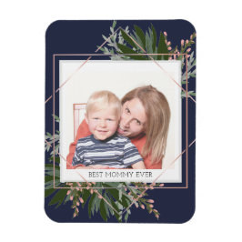 Íman Foto Personalizada Floral Personalizada do Melhor 